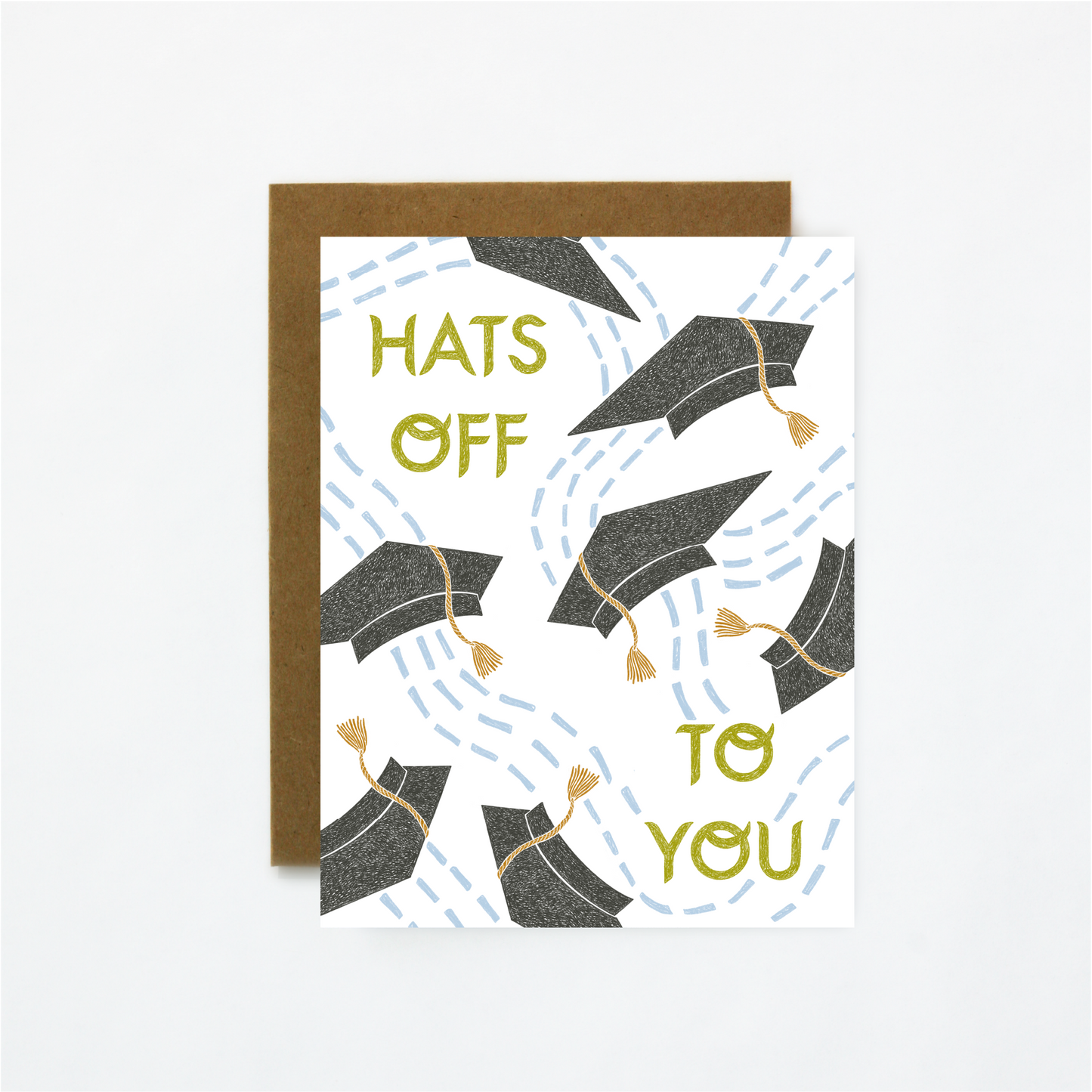 Hats Off-Graduation Greeting Card