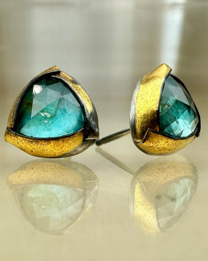 Blue Kyanite Tri Fold Studs | Austin Titus
