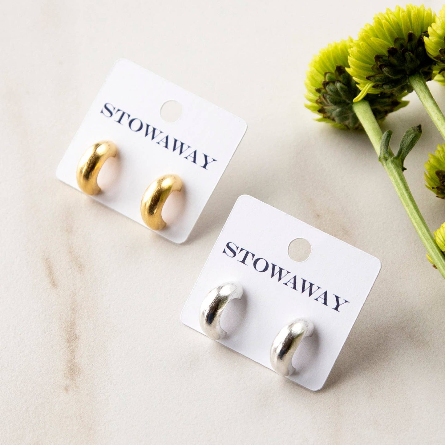 Ronni Curve Hoops in Silver