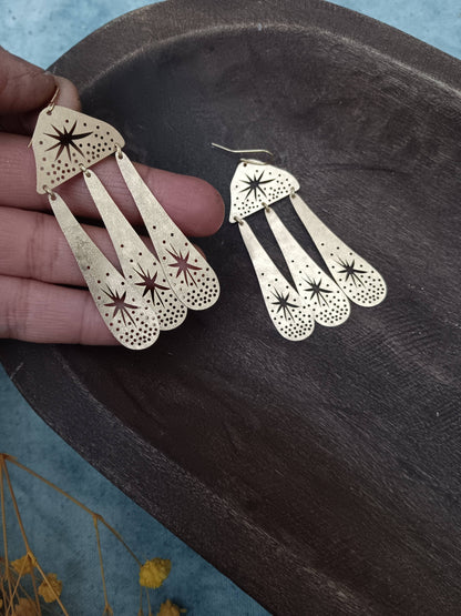 Brass Star Earrings