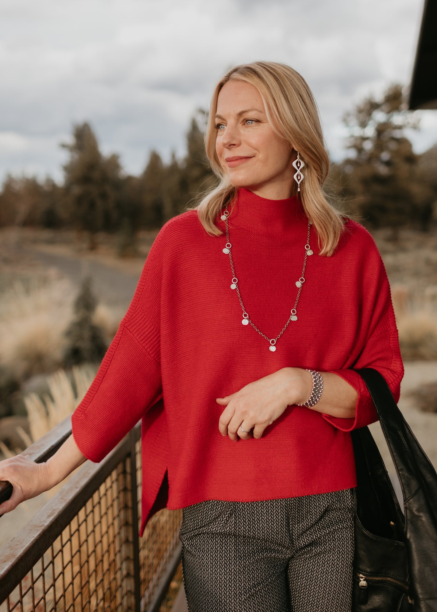 Boho One Size Sweater in Holly Berry | Kerisma