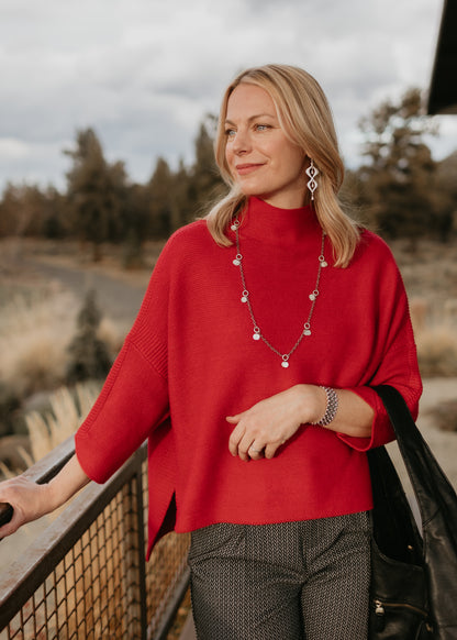 Boho One Size Sweater in Holly Berry | Kerisma