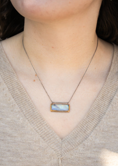 Rectangle Moonstone Necklace | Austin Titus