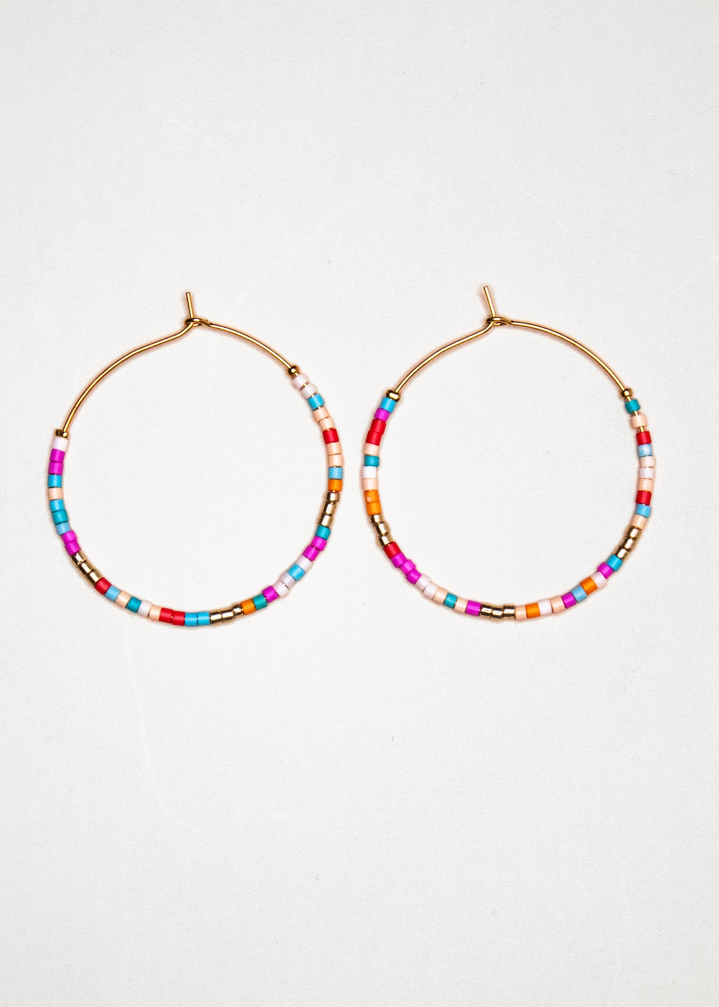 Beaded Summer Hoop in Multi