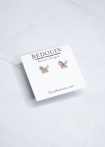 Sparkly Butterfly Post Earrings