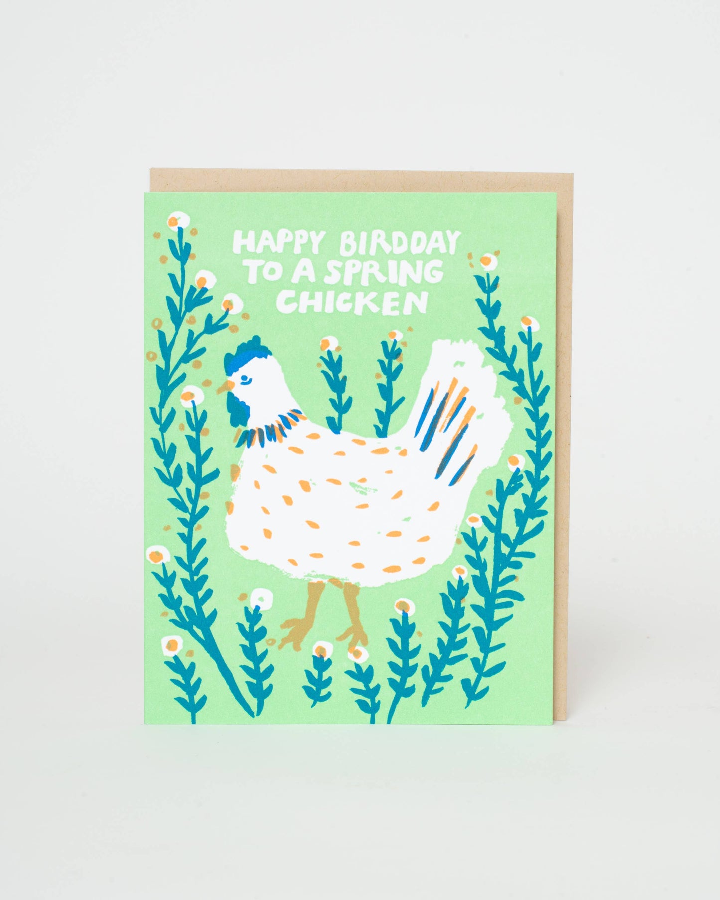 Spring Chicken Birthday Card