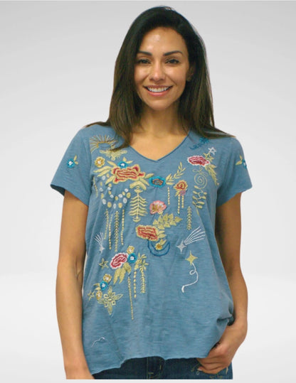 Ezra Tee in Blue | Caite