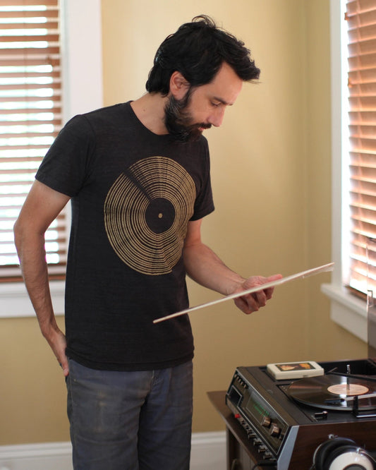 Gold Record T-Shirt in Black