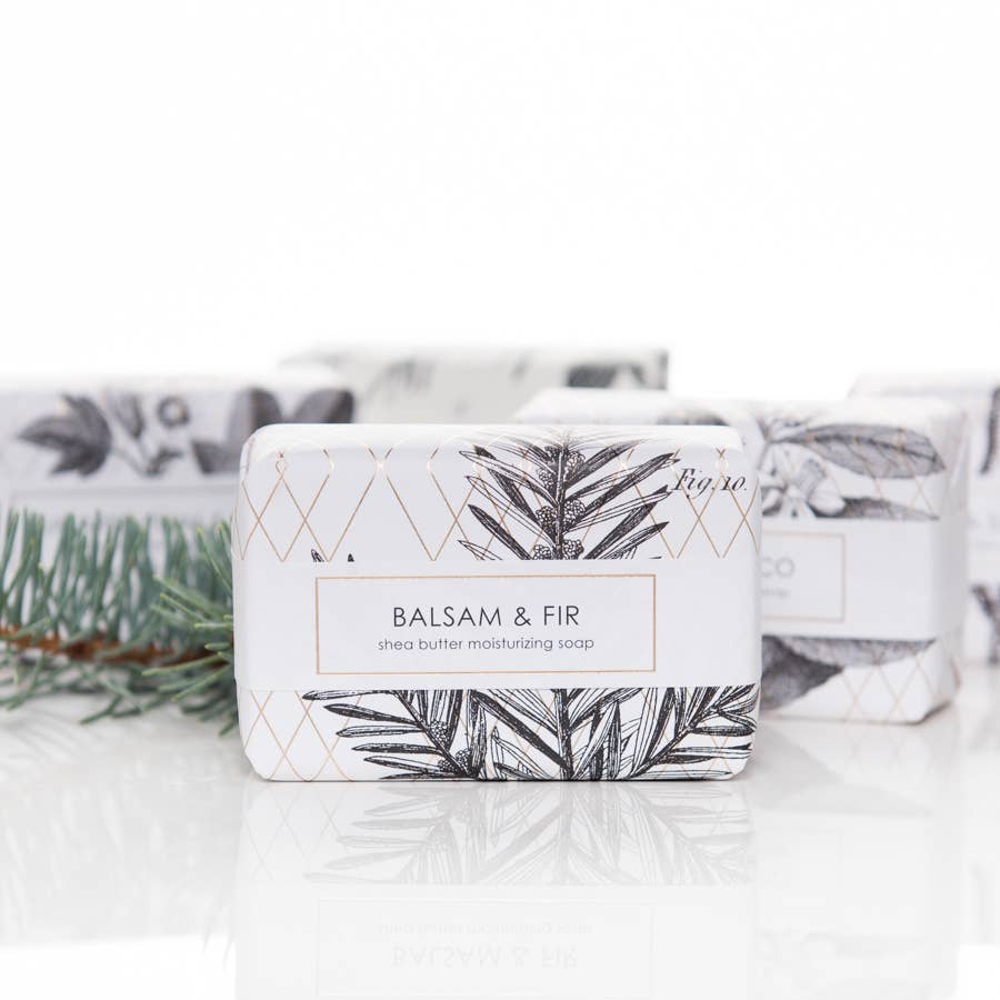 Balsam & Fir Soap Bar in Goldleaf Design