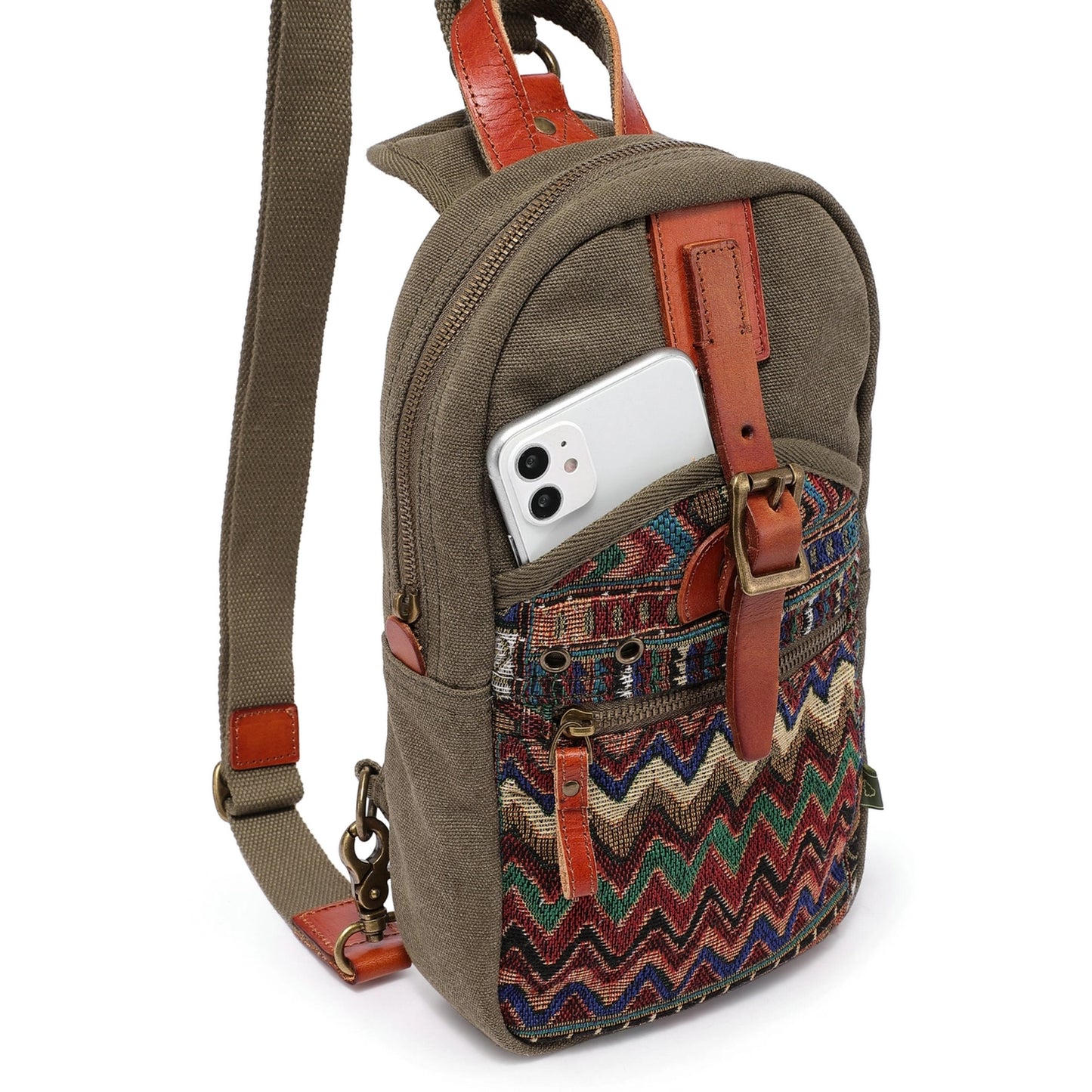 Four Seasons Sling Bag in Olive