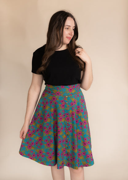 Hiking Skirt in Hibiscus Print | Effie's Heart