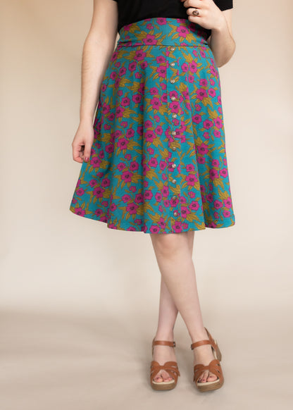Hiking Skirt in Hibiscus Print | Effie's Heart
