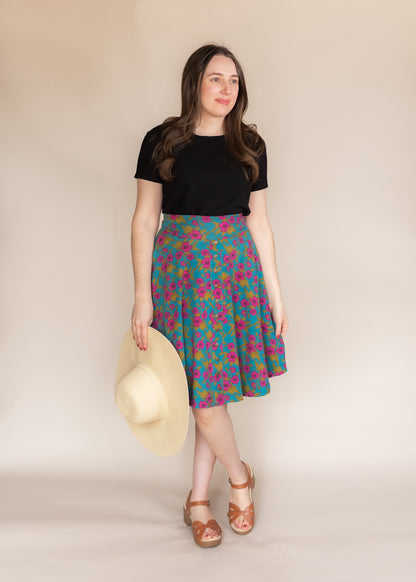 Hiking Skirt in Hibiscus Print | Effie's Heart