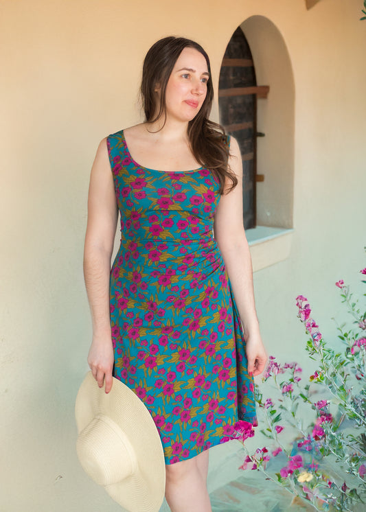 Deneuve Dress in Hibiscus Print | Effie's Heart