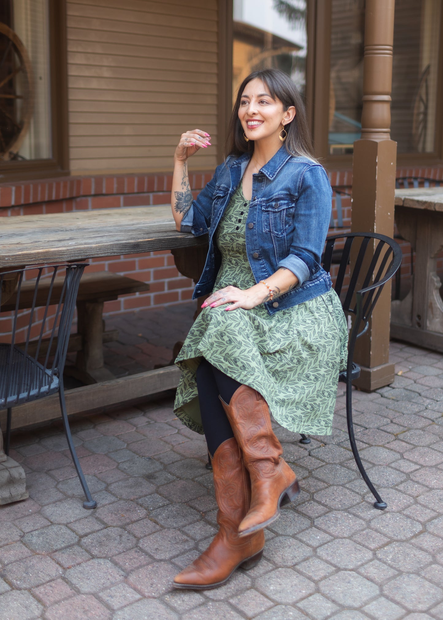 Besi Dress in Olive Print | Effie's Heart