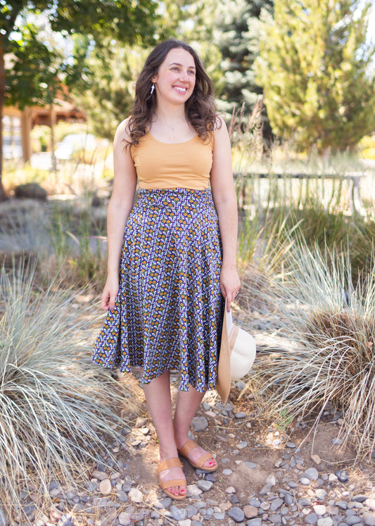 Catalina Skirt in Love Dove Print | Effie's Heart