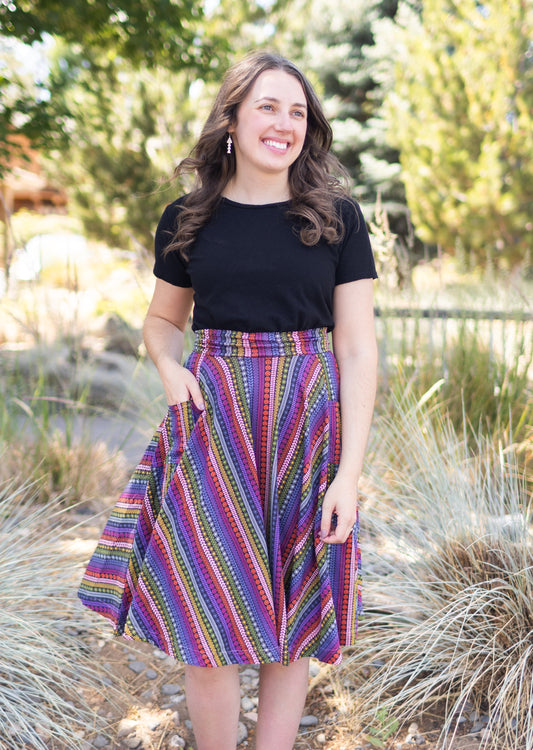 Sojourn Skirt in Folk Print | Effie's Heart