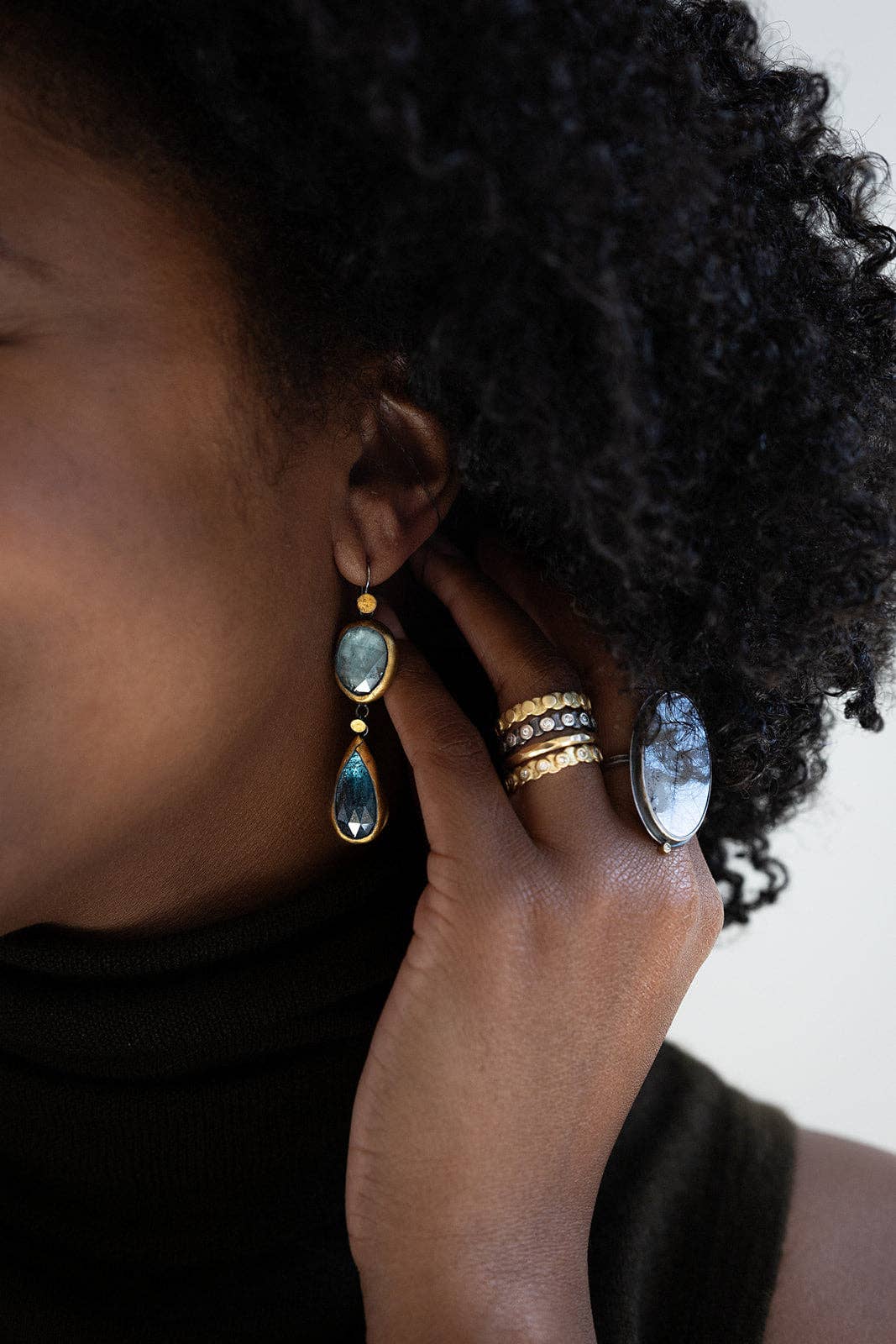 Blue Kyanite Double Drop Earrings | Austin Titus