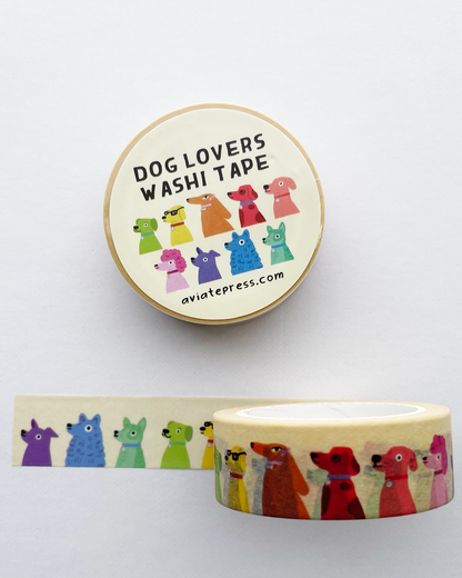 Dog Lovers Rainbow Washi Tape