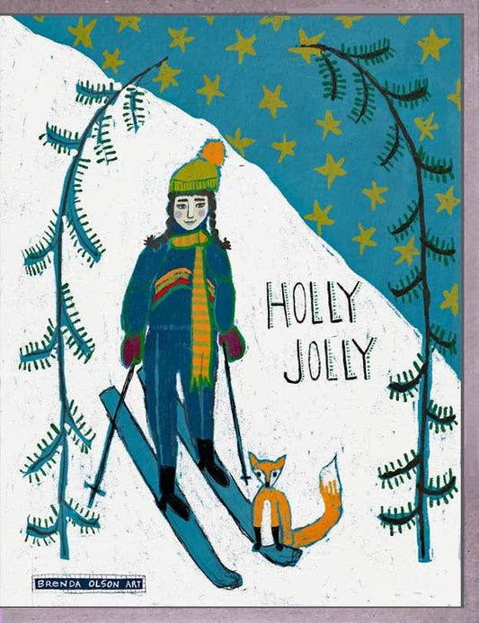 Holly Jolly Ski Card