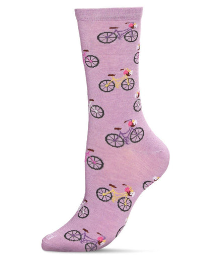 Lilac Bicycles Crew Socks