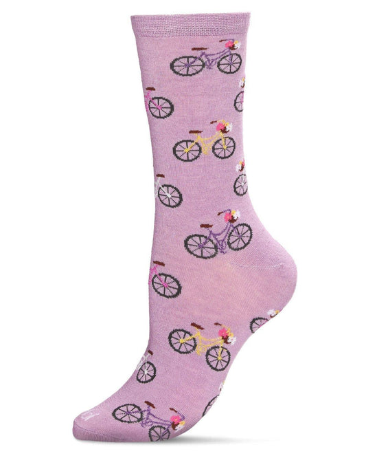 Lilac Bicycles Crew Socks
