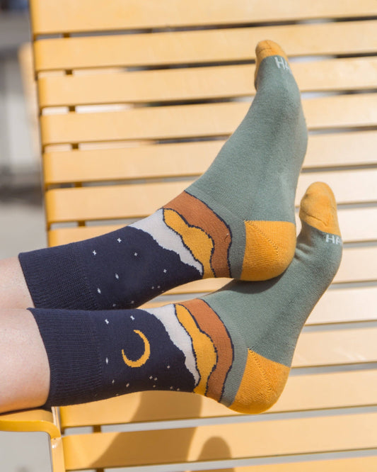 Starry Night Navy Crew Socks