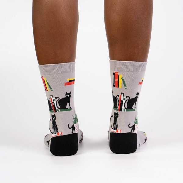 Booked for Meow Crew Socks
