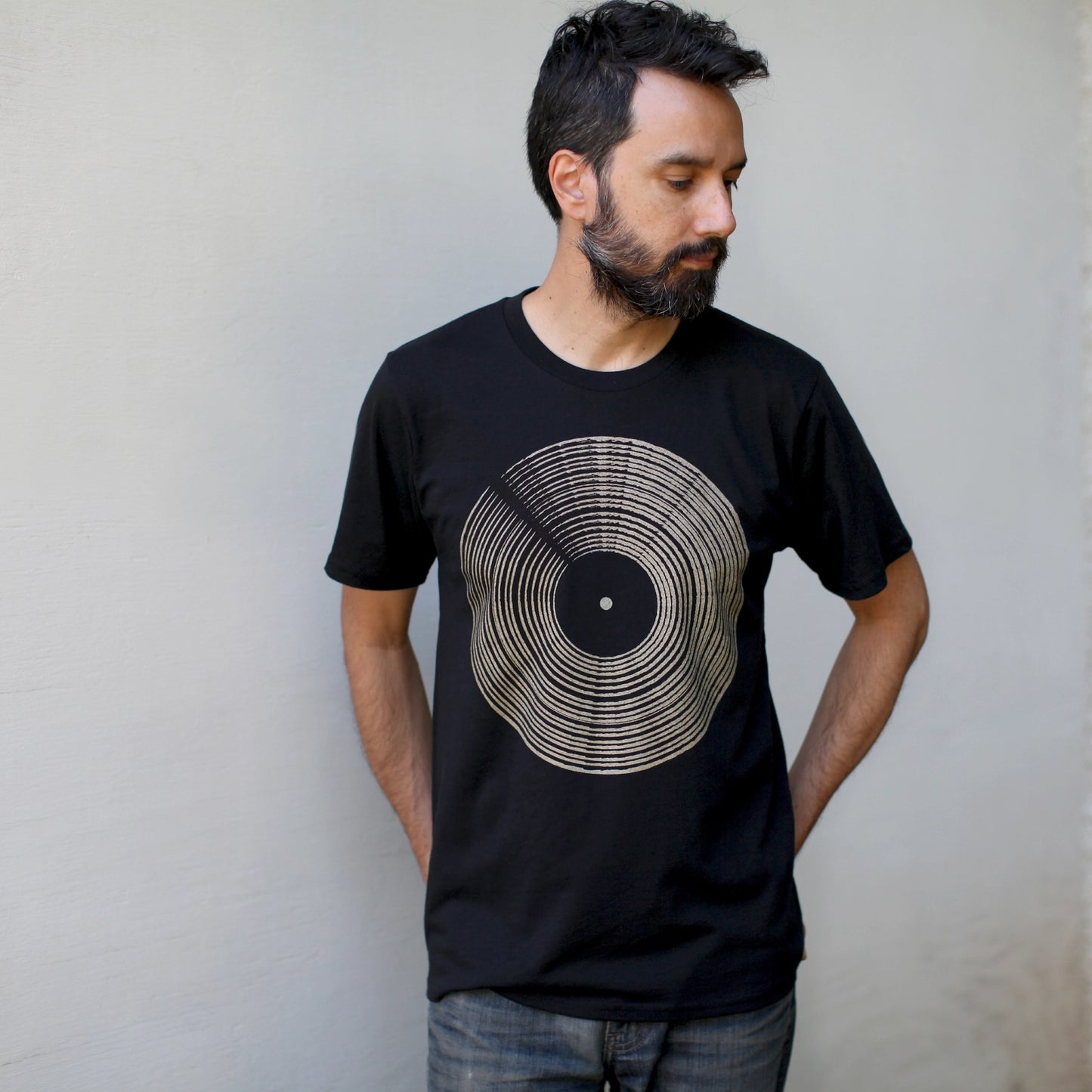 Gold Record T-Shirt in Black