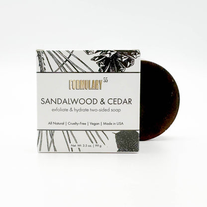 Sandalwood & Cedar Two-Sided Soap