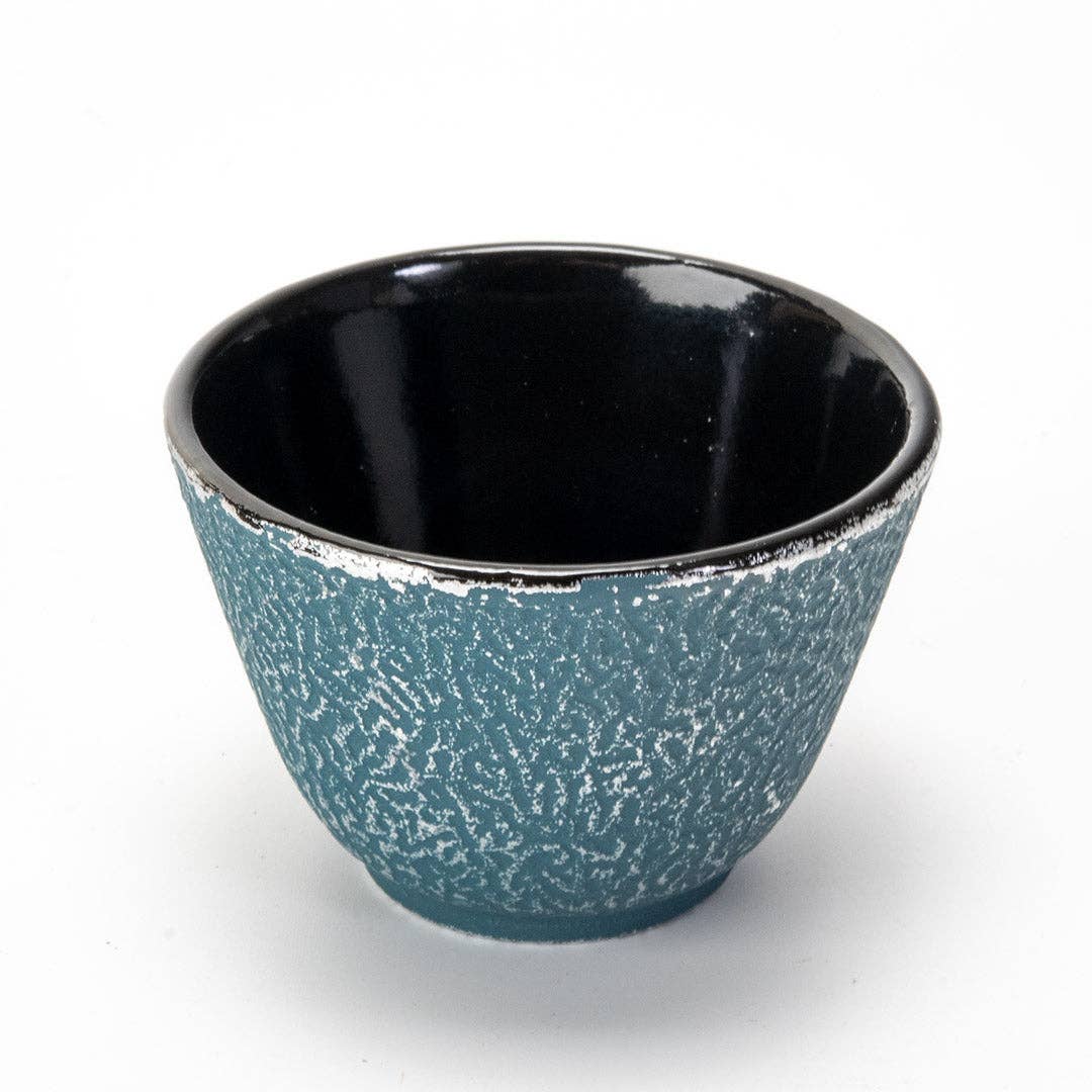 Blue Cast Iron Tea Cup