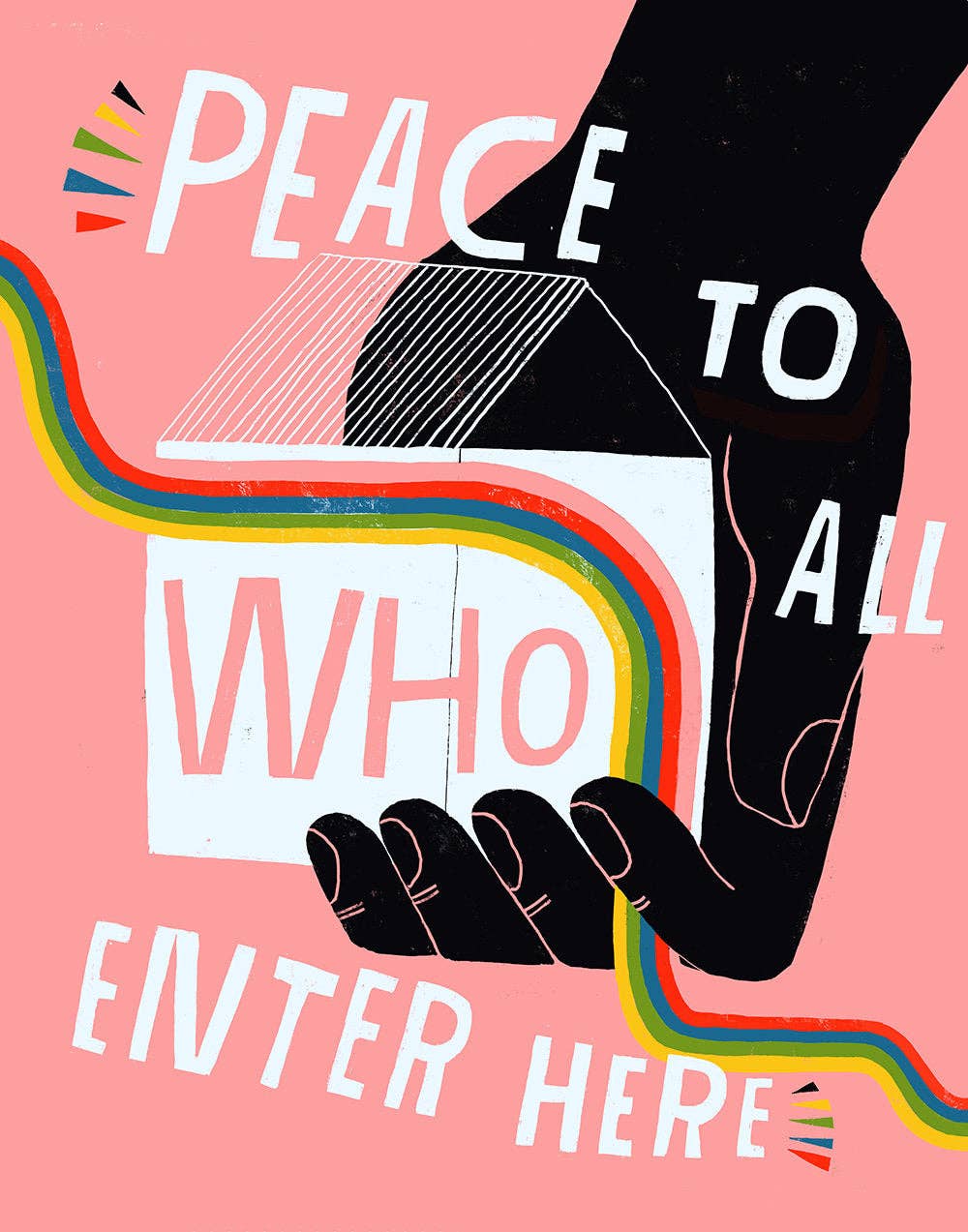 "Peace To All" 8.5" x 11" Print | Lisa Congdon