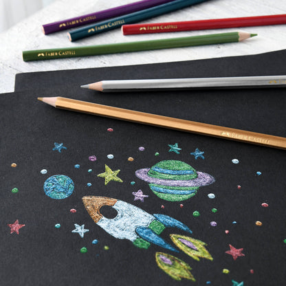 10 Count Metallic Color Pencils Set