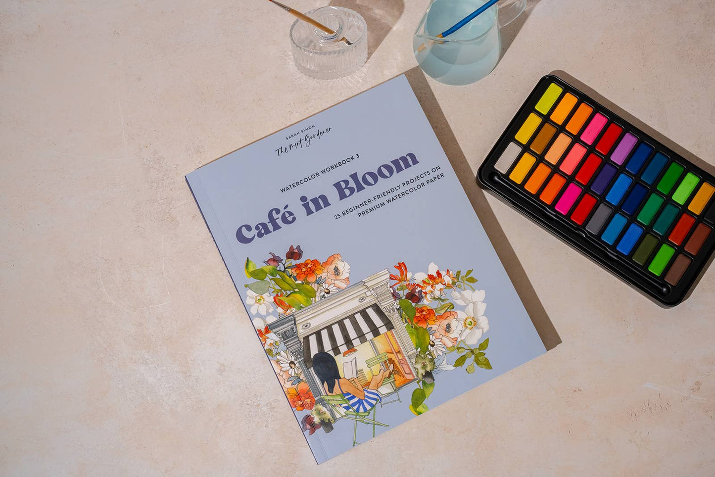 Café in Bloom Watercolor Workbook