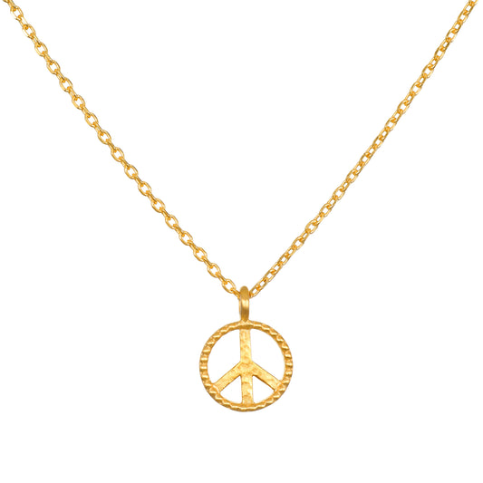 Gold Peace Sign Necklace | Satya
