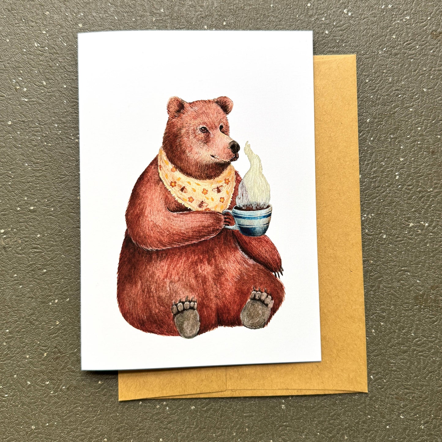 Critters and Cups - Billy Bear Card