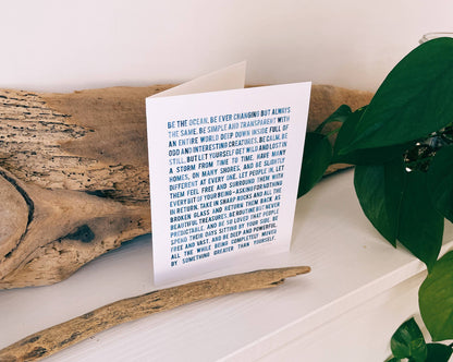 Be The Ocean Card
