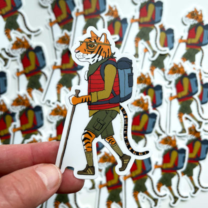 Tiger on the Trail Sticker