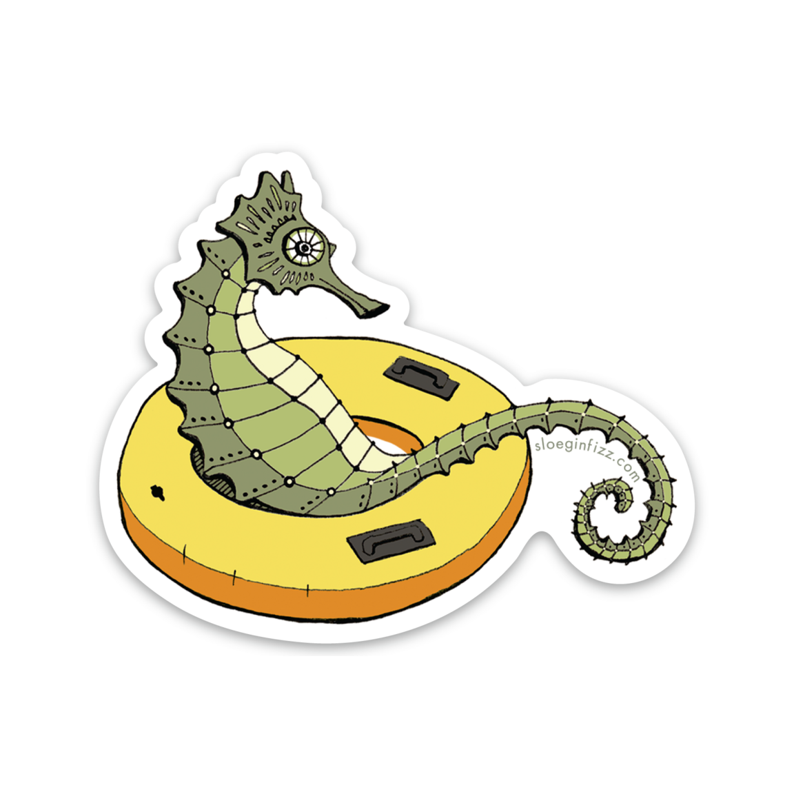 Seahorse Tubing Sticker