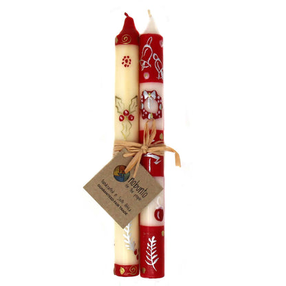 Kimeta Hand-Painted Taper Candles Pair