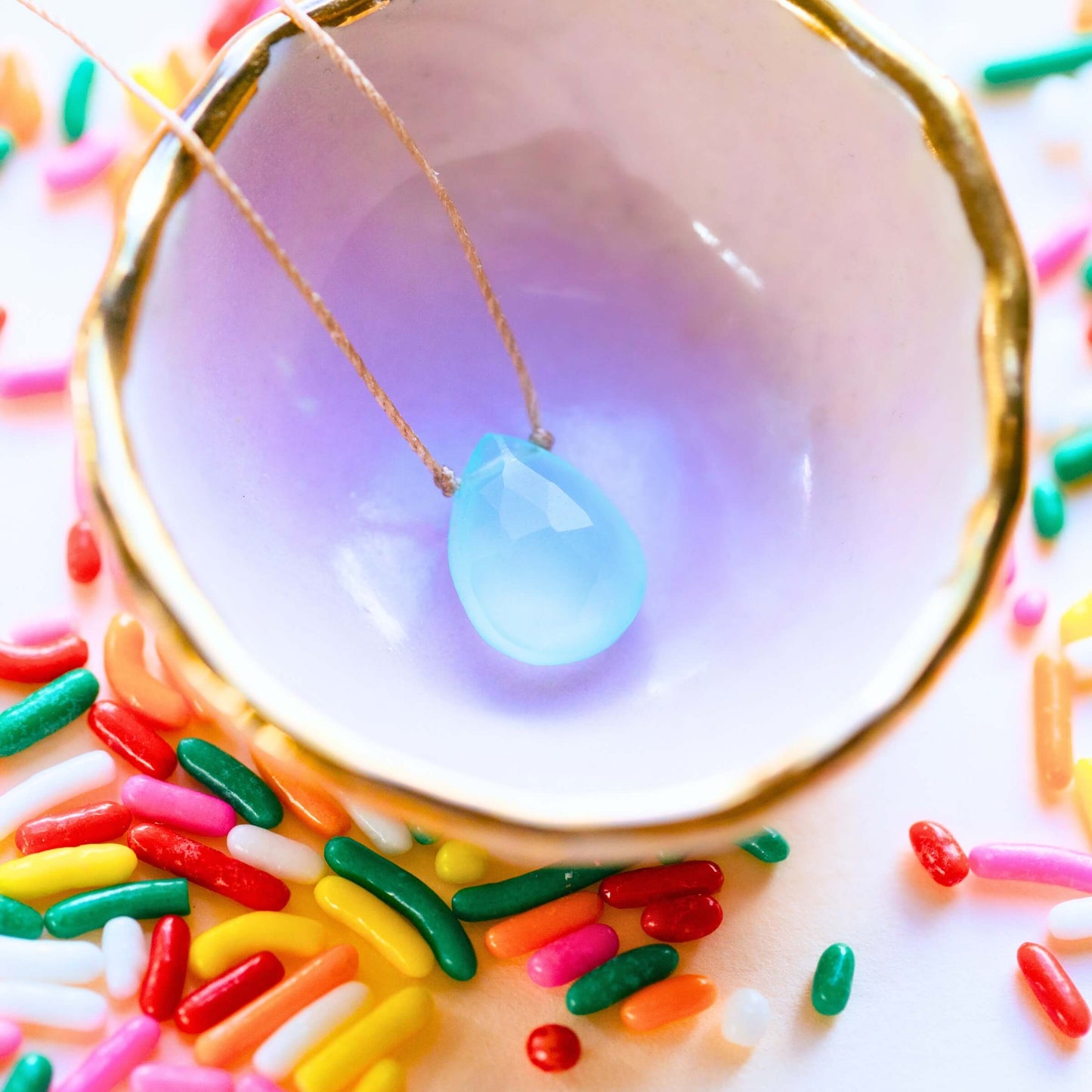 Happy Birthday Chalcedony Necklace