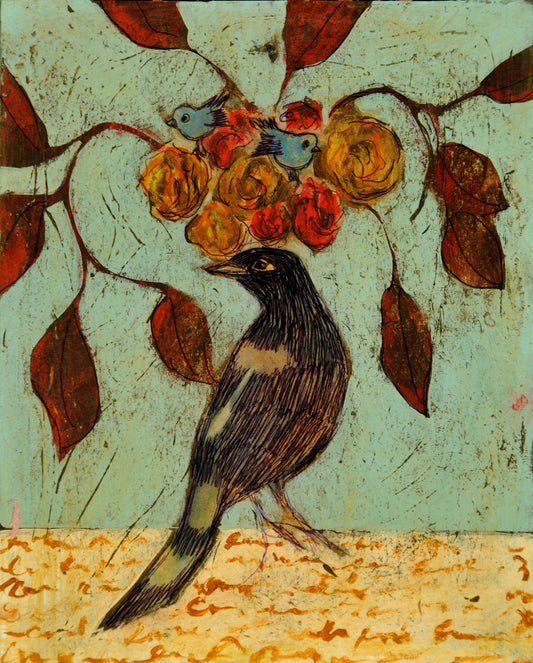 Black Bird Greeting Card