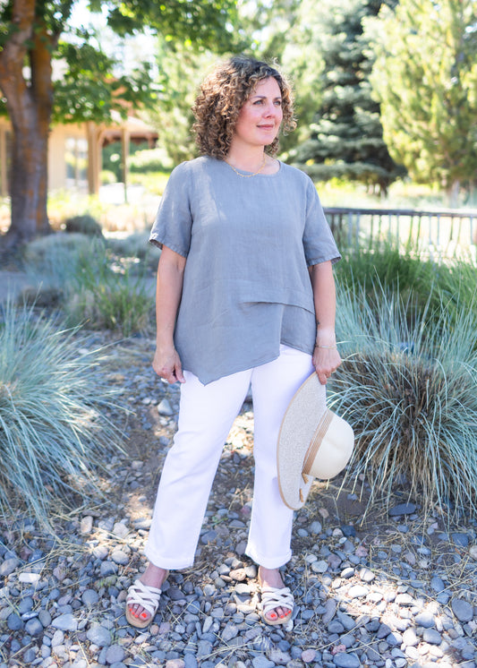 Asymmetrical Top in Moss | Fenini