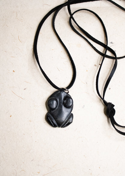 Frog Fetish Pendant on Leather