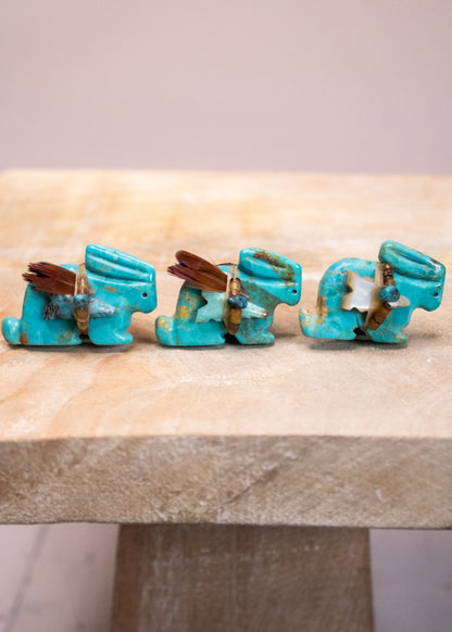 Assorted Turquoise Fetish Rabbit Magnet