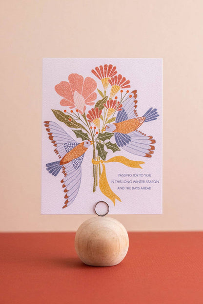 Winter Bluebirds Solstice Card
