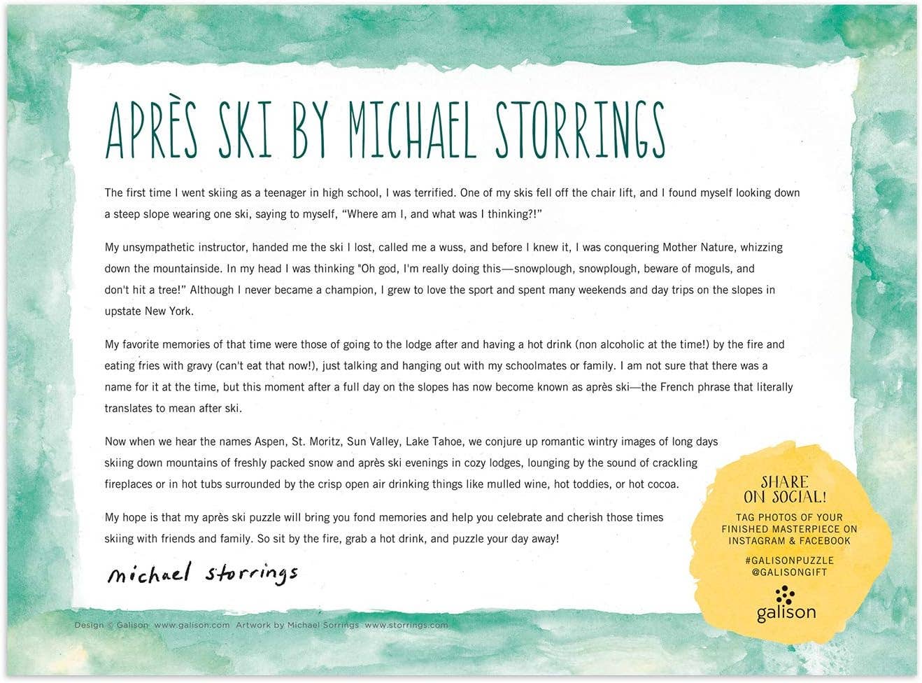 Michael Storrings Apres Ski 1000 Piece Puzzle