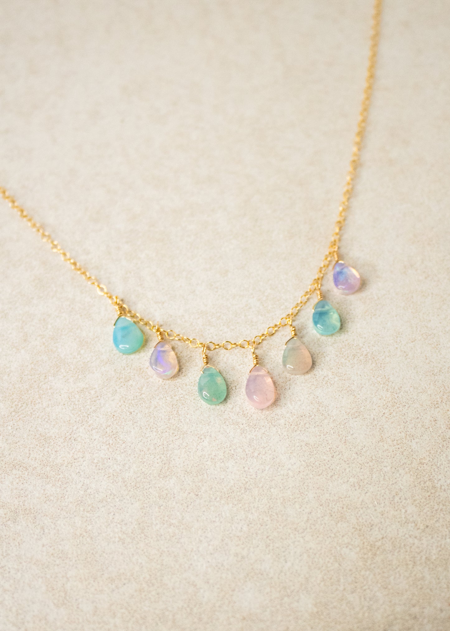 Multicolor Opal Teardrop Necklace | Flying Lizard