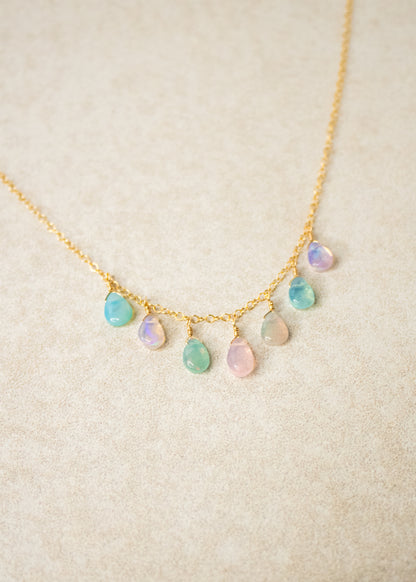 Multicolor Opal Teardrop Necklace | Flying Lizard