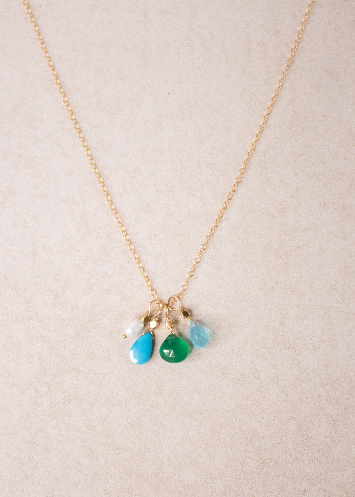 Four Stone Teardrop Necklace | Flying Lizard
